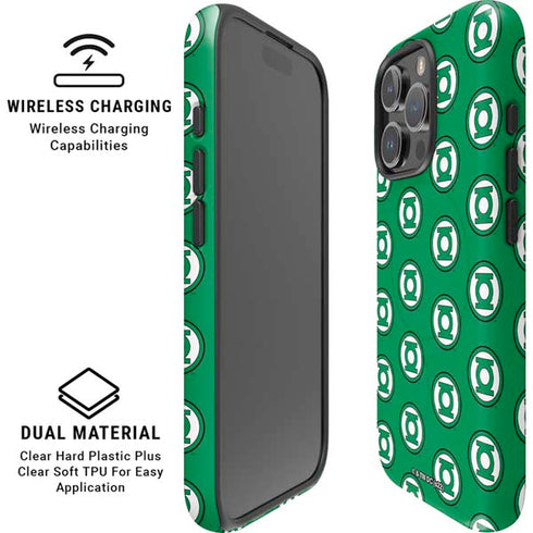 DC Comics Green Lantern Logo Pattern iPhone 16 Pro Magsafe Impact Case